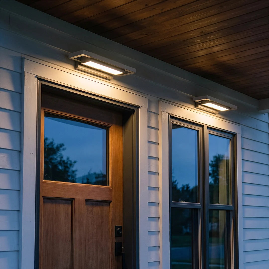 Svart Vägglampa Sconce Modern Metall LED Utomhusbelysning