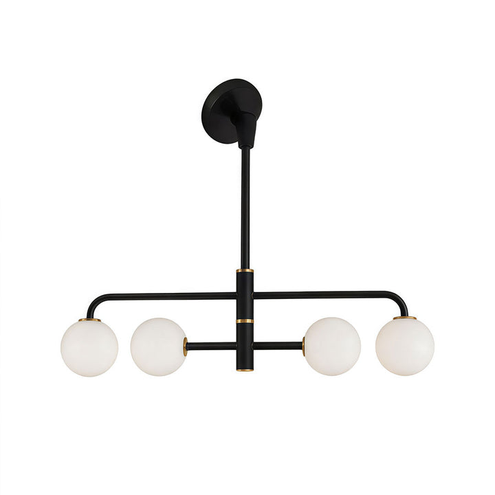 Svart Semi Flush Mount Lampa Minimalistisk Lutande Taklampa