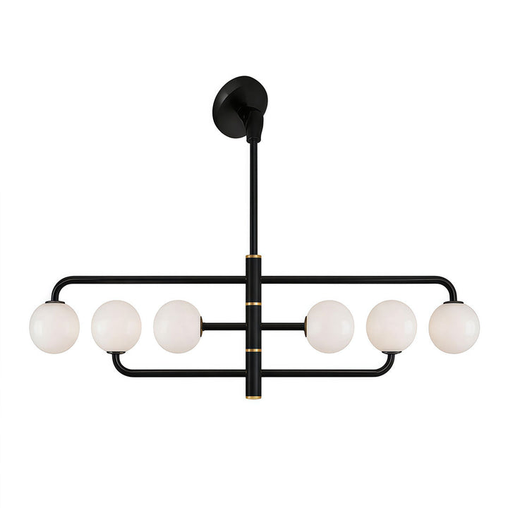 Svart Semi Flush Mount Lampa Minimalistisk Lutande Taklampa