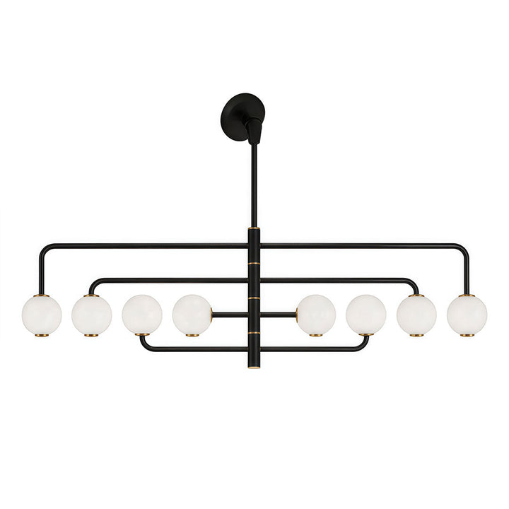 Svart Semi Flush Mount Lampa Minimalistisk Lutande Taklampa