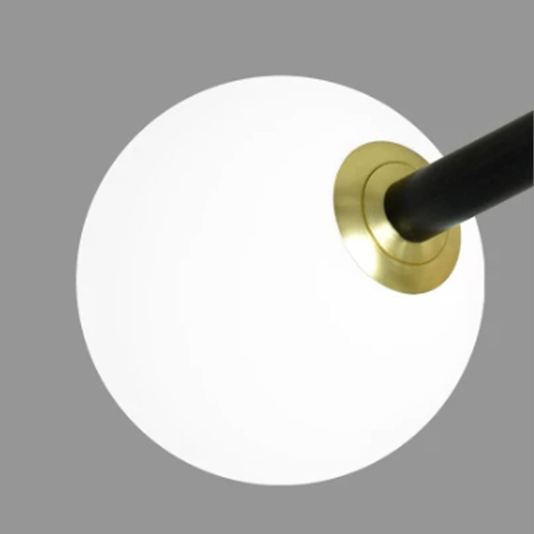 Svart Semi Flush Mount Lampa Minimalistisk Lutande Taklampa