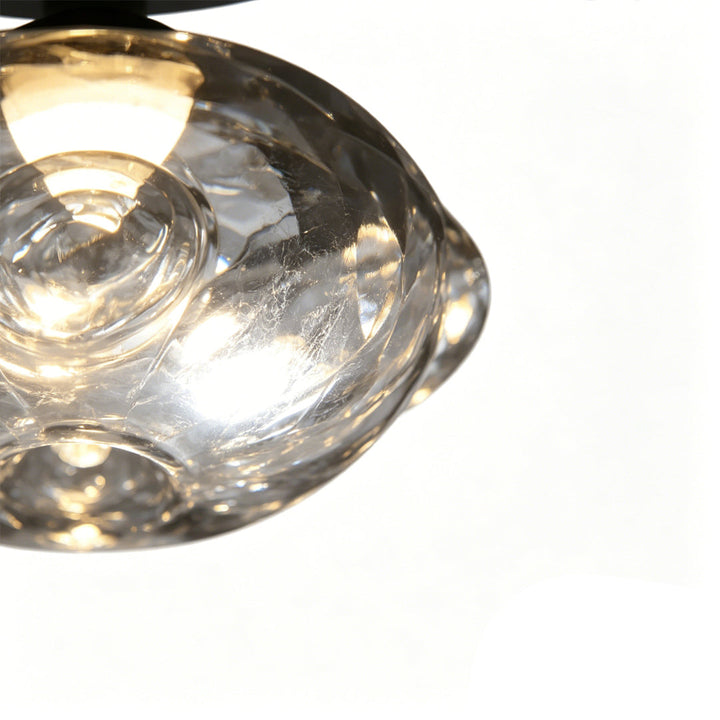 Svart Smidesjärn Chandelier Minimalistisk Stil Lyxig Taklampa