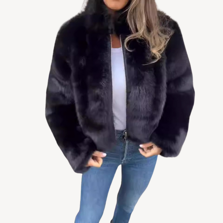 | Dam Fusk Päls Zip-Up Jacka