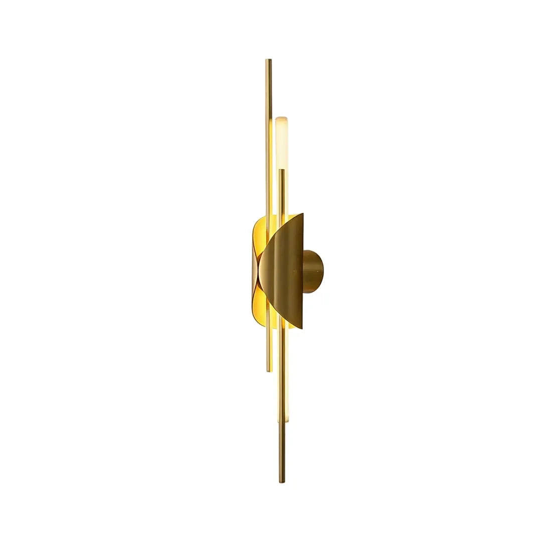 Brass Vägglampa Modern Linjär Skulptural Belysning