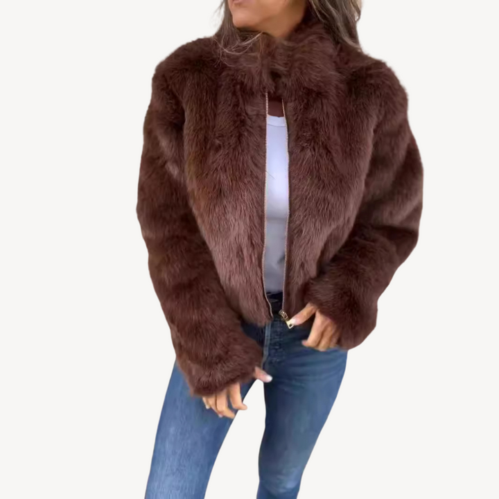 | Dam Fusk Päls Zip-Up Jacka