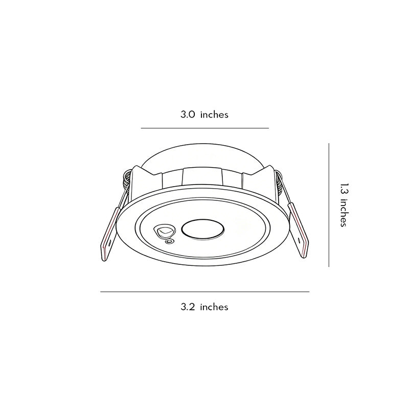 【4 PCS】Tak med Spotlights Rörelsesensor Bländskyddad LED-lampa