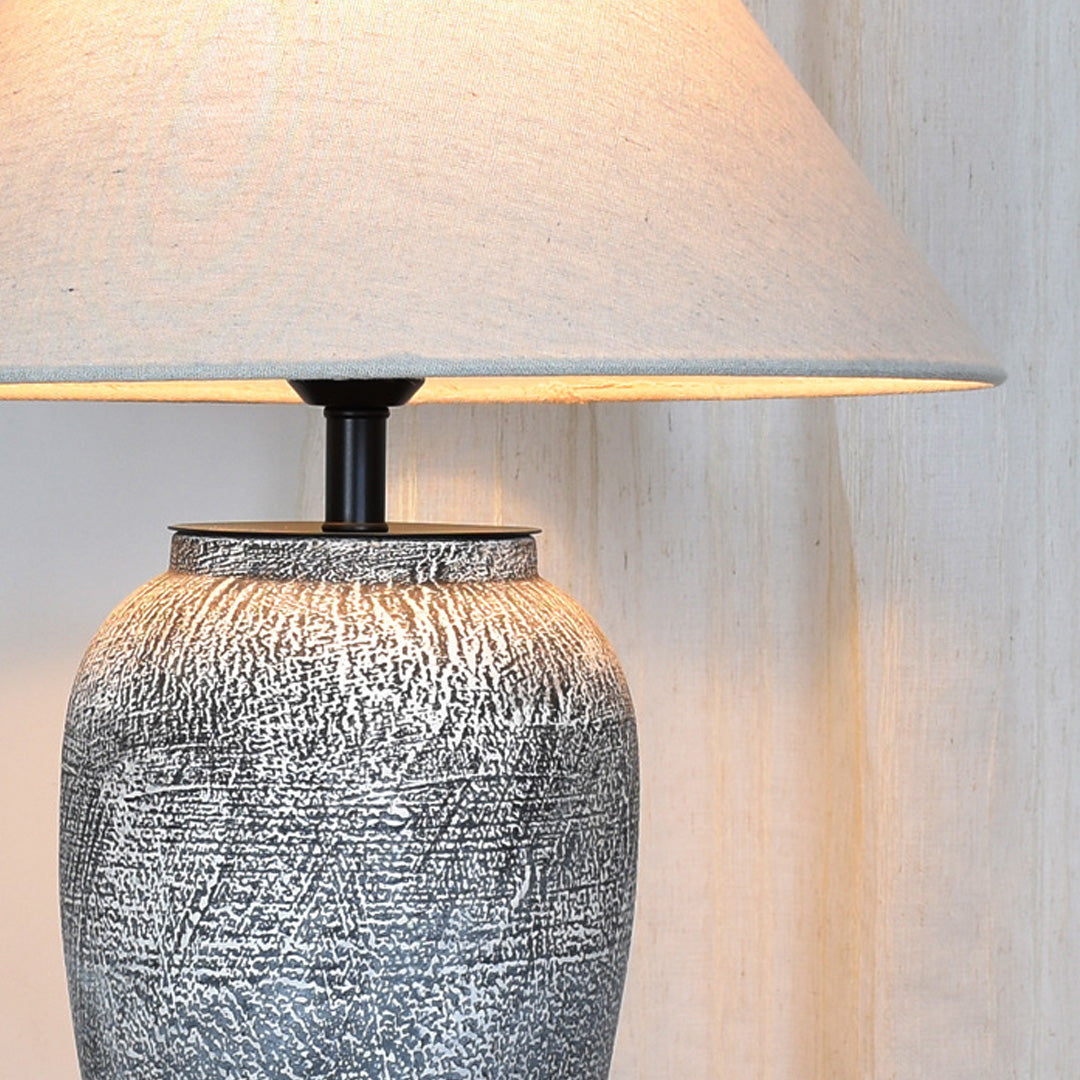 Keramisk Bordslampa Wabi-Sabi Sängbord Dekorativ Lampa