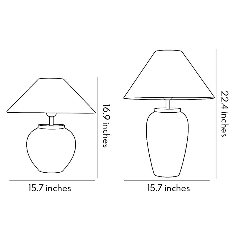 Keramisk Bordslampa Wabi-Sabi Sängbord Dekorativ Lampa