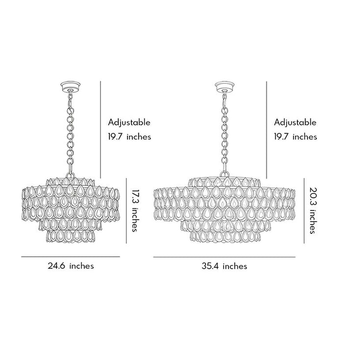 Kronljus Crystal All-Koppar Postmodern Lyx Taklampa