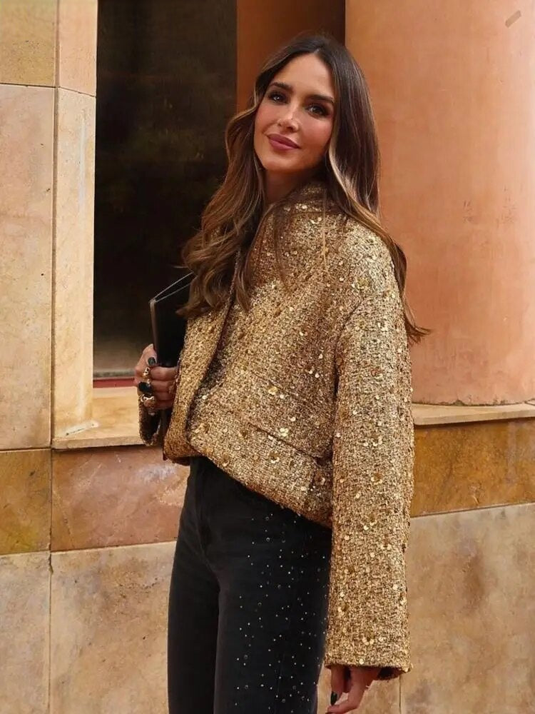 | Sequin Jacka Blank Look elegant Statement