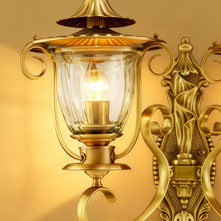 Koppar Utomhus Vägglampor Europeisk Vintage Vattentät Lampa