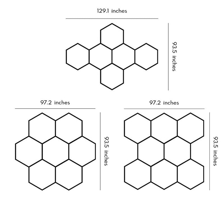 Modern Vit LED Industrilampa i Honungskaka