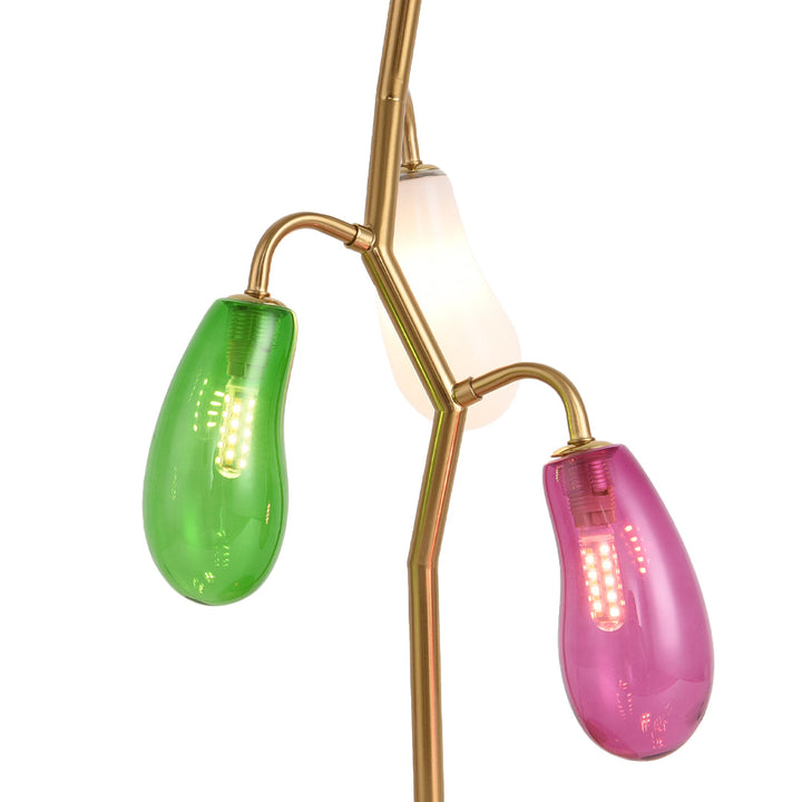 Färgad Glas Bordslampa Fransk Stil Multi-lampa