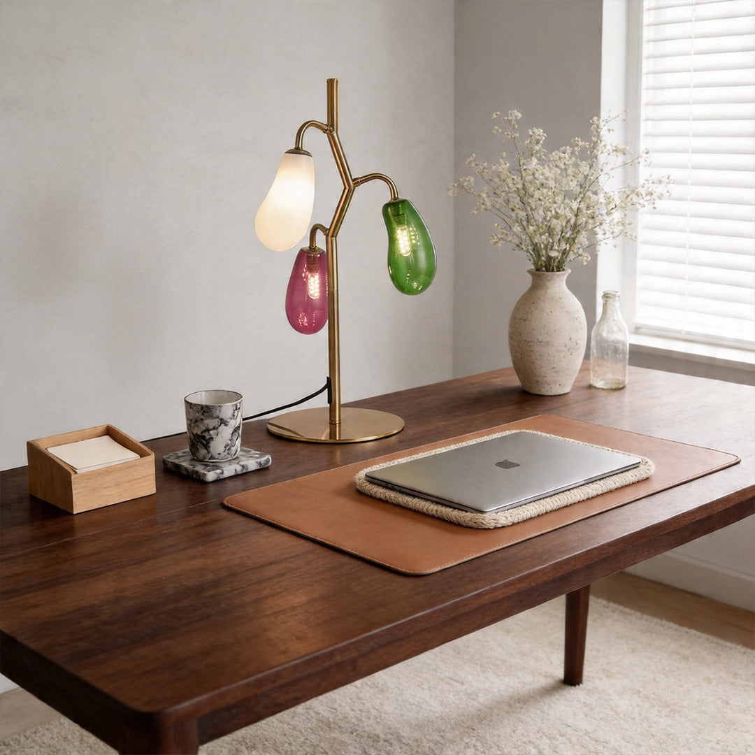 Färgad Glas Bordslampa Fransk Stil Multi-lampa