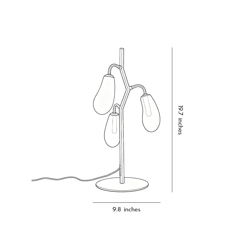 Färgad Glas Bordslampa Fransk Stil Multi-lampa