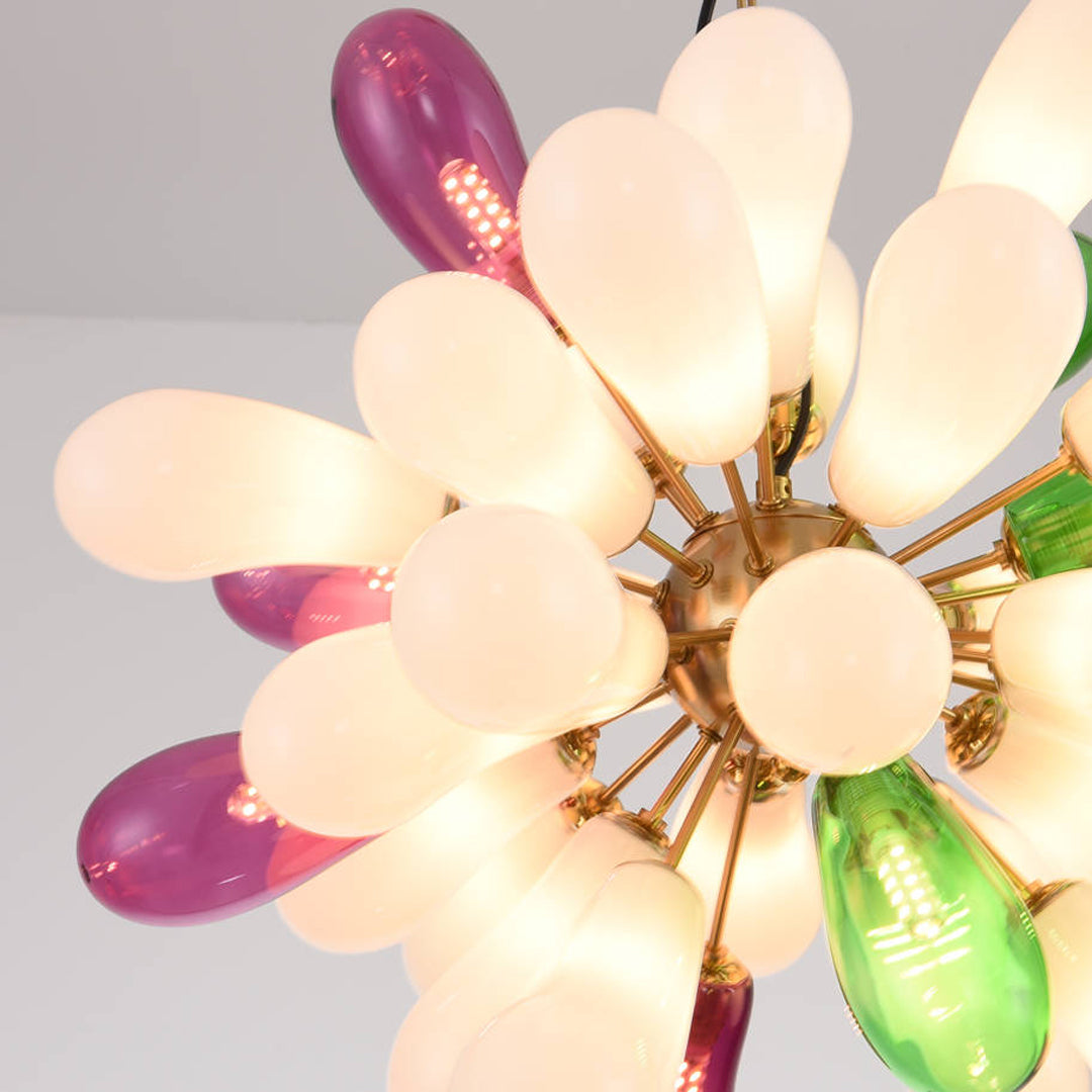 Modern Stor Kandelaber Konstnärlig Färgglad Glas Taklampa