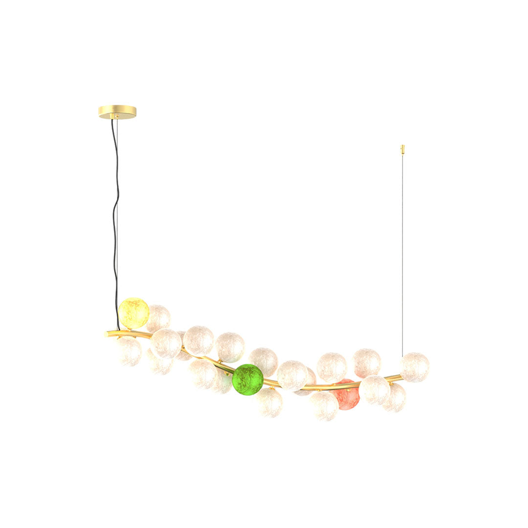 Färgad Glas Kandelaber Modern Kreativ Vintage Taklampa