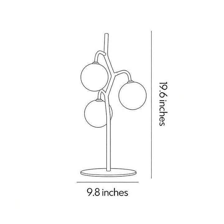 Färgglada Glasbordslampor Fransk Stil Trehuvudslampa
