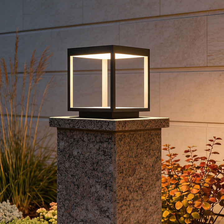 [Öppen Låda]Betongpelarlampor Modern Öppen Ram Fyrkantig LED-lampa