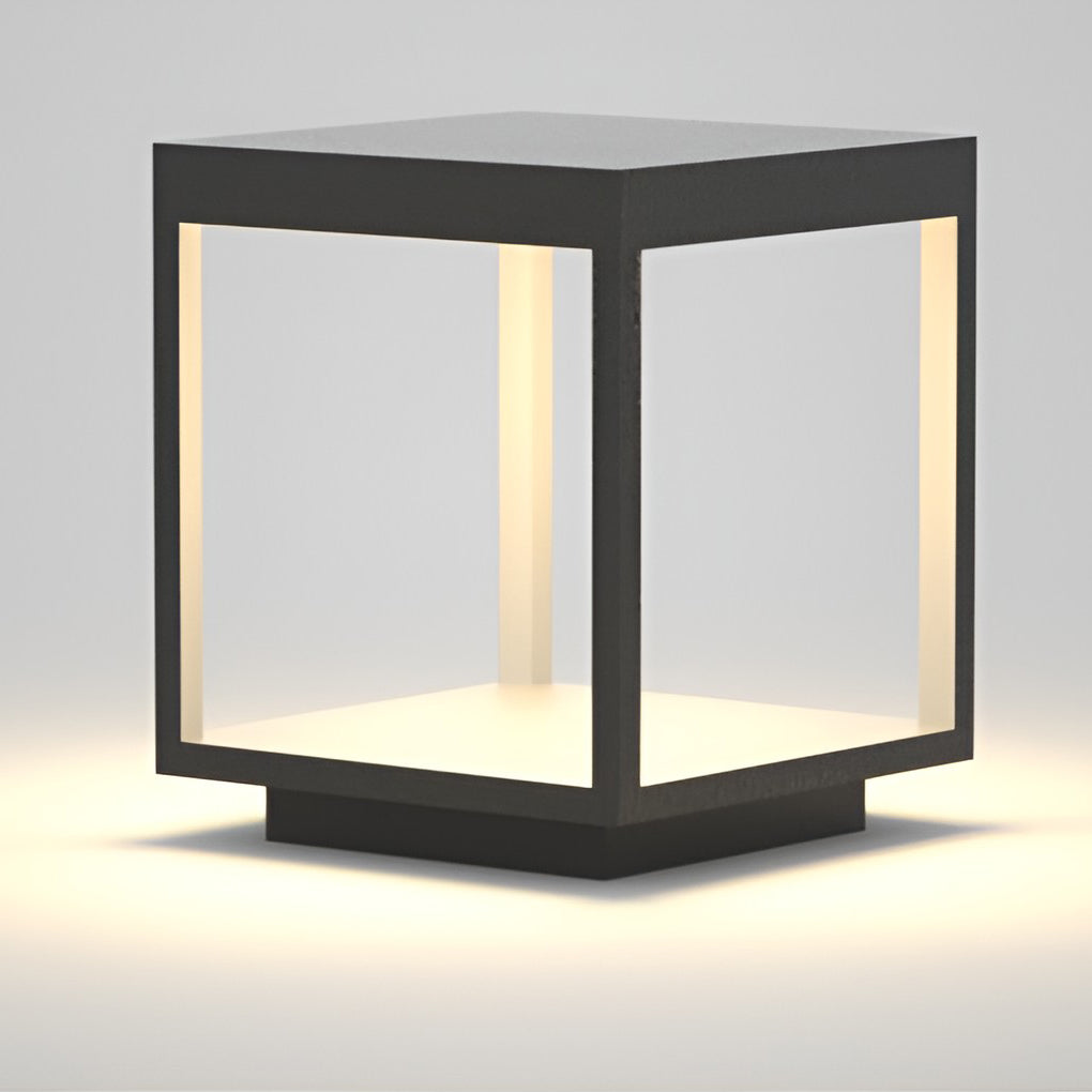 [Öppen Låda]Betongpelarlampor Modern Öppen Ram Fyrkantig LED-lampa