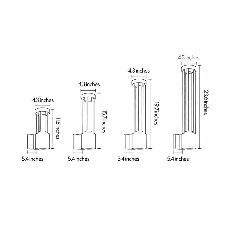 Cylinder Utomhus Vägglampa upp och ner Vattentät Lampa