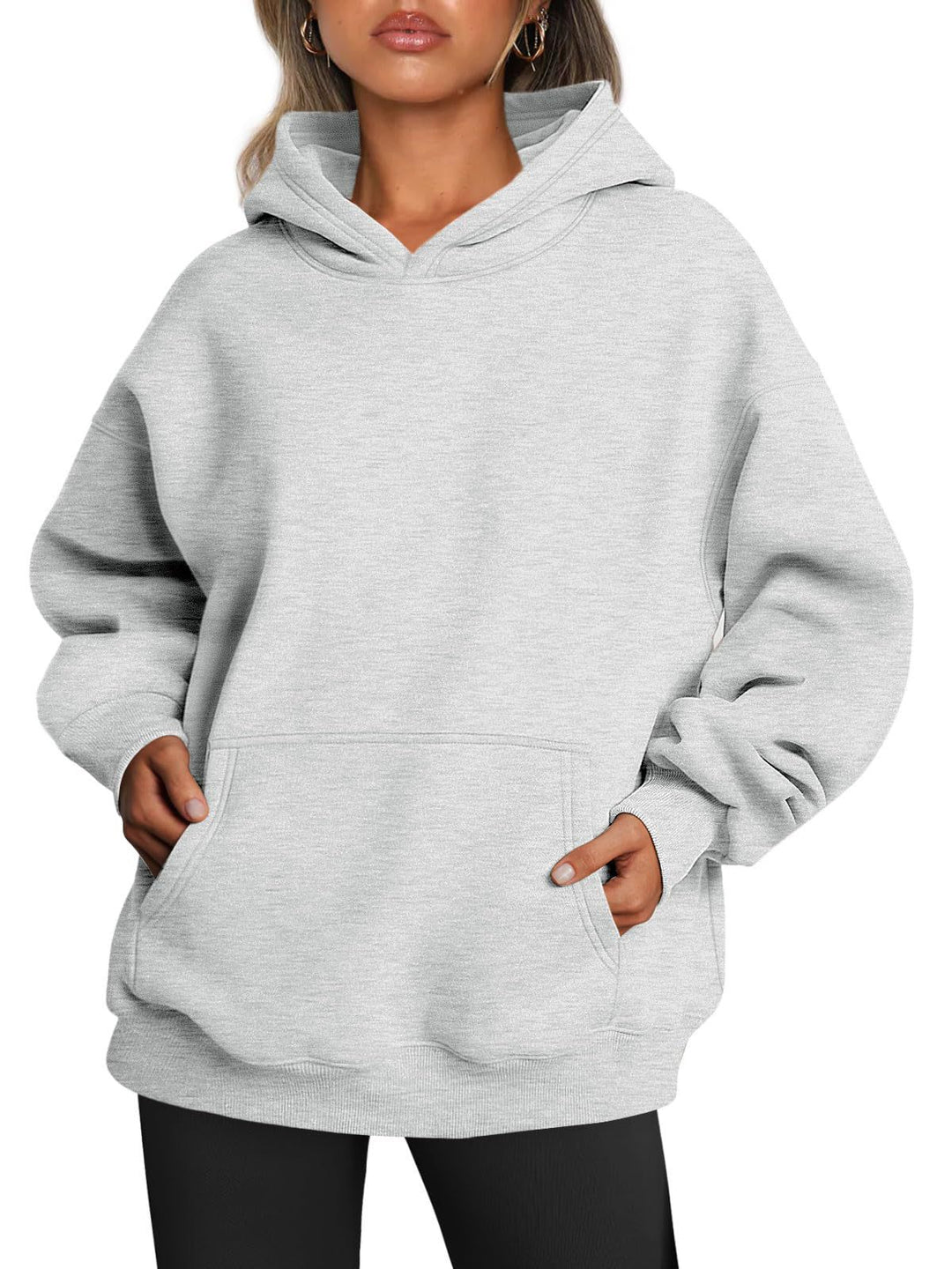 Oversize hoodie med fleecefoder