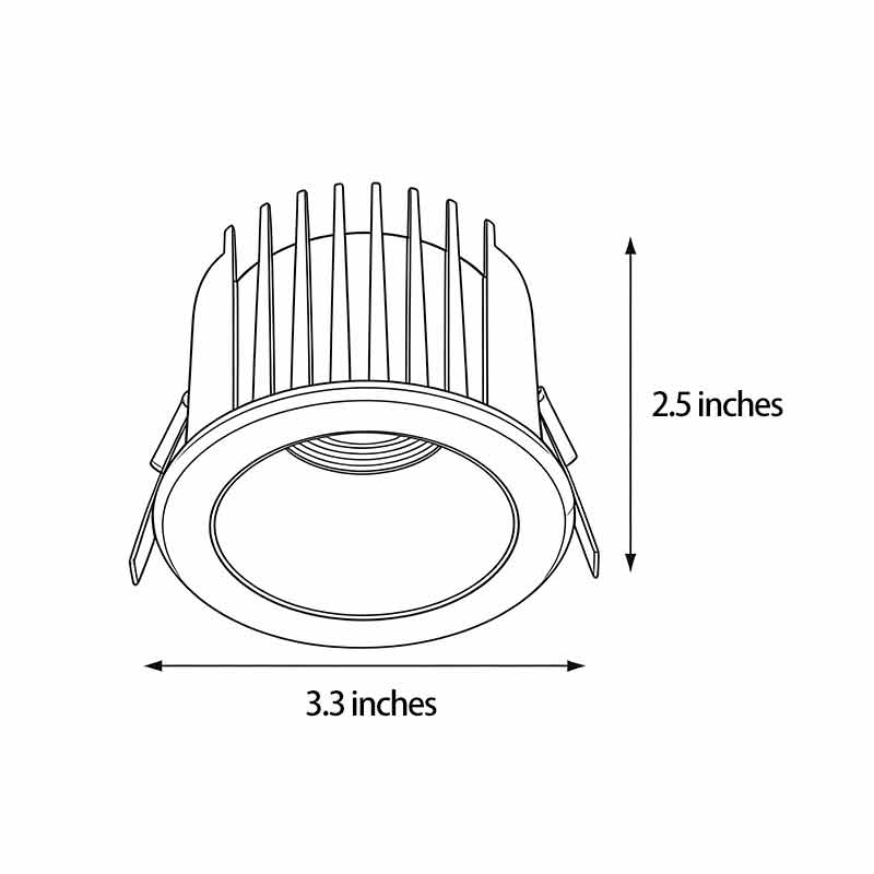 2 PCS Inbyggda Takspotlights Vattentåliga LED Aluminium Ljus