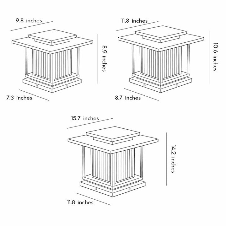 Uppfartssäule Solarlampor Modern Utomhus Portbelysning