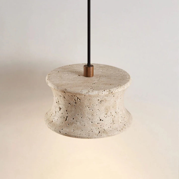 Trumpendellampa Fransk Wabi-Sabi Travertin Taklampa