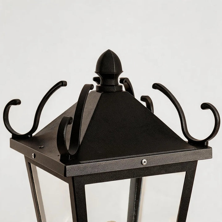 2 PCS Utomhus Pelarlampor Europeisk Vintage Aluminium Lampa