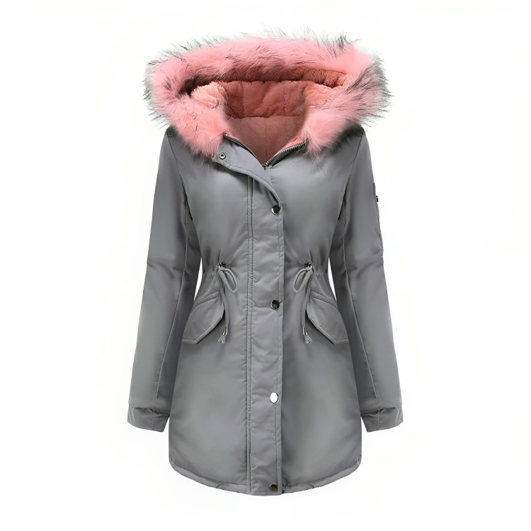 | vinter parka med Vegan Päls för Dam Eco-Friendly Materials