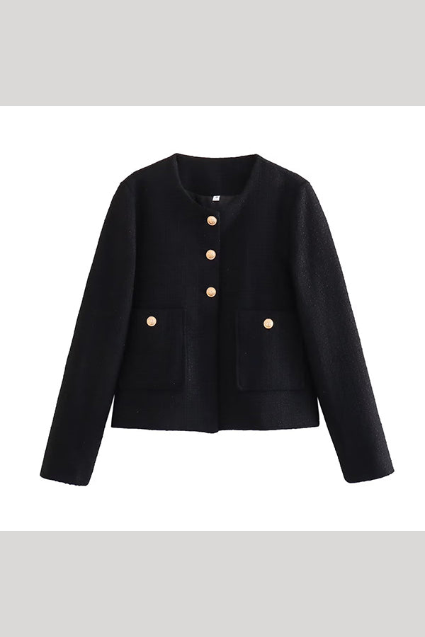 | Färg Textured casual Stil Topp Jacka