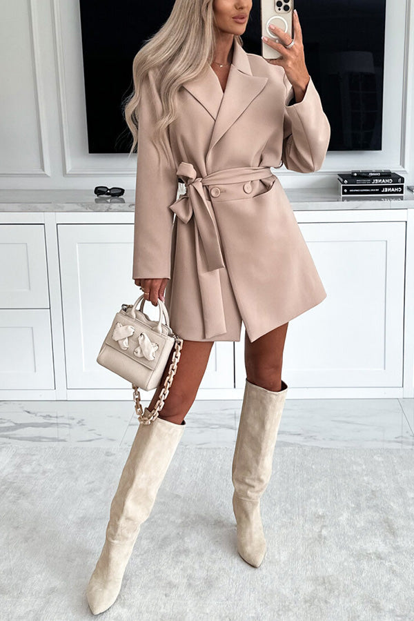 | Lång Beige Jacka