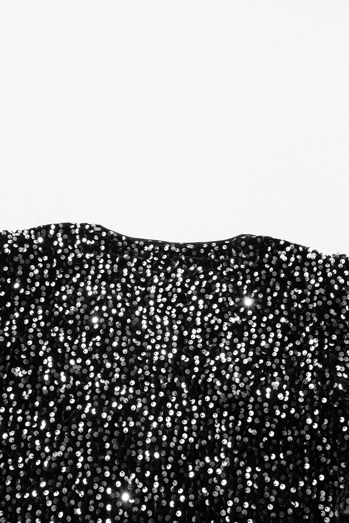 | Jacka Med Sequins Och Open Front