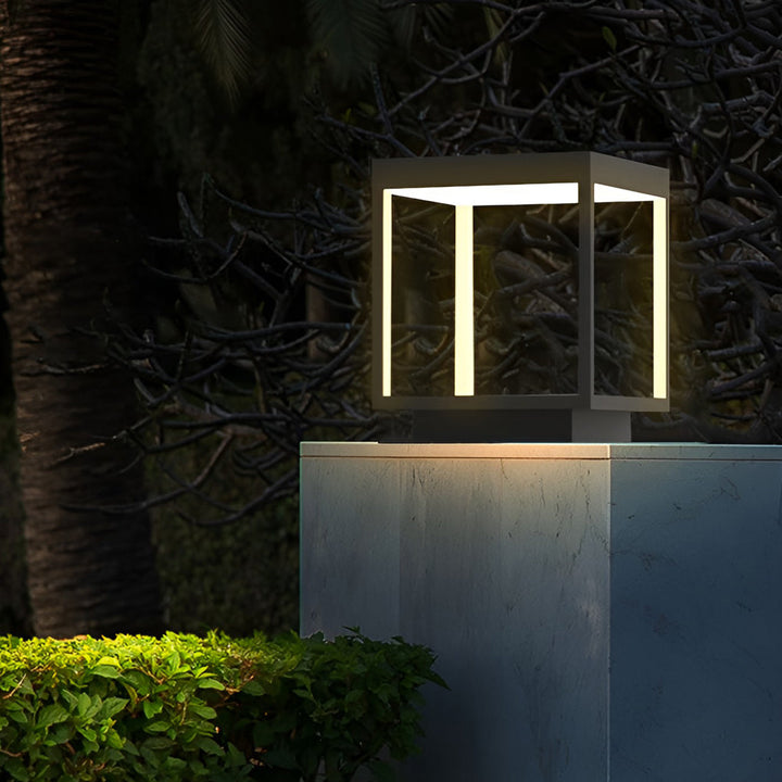 [Öppen Låda]Betongpelarlampor Modern Öppen Ram Fyrkantig LED-lampa