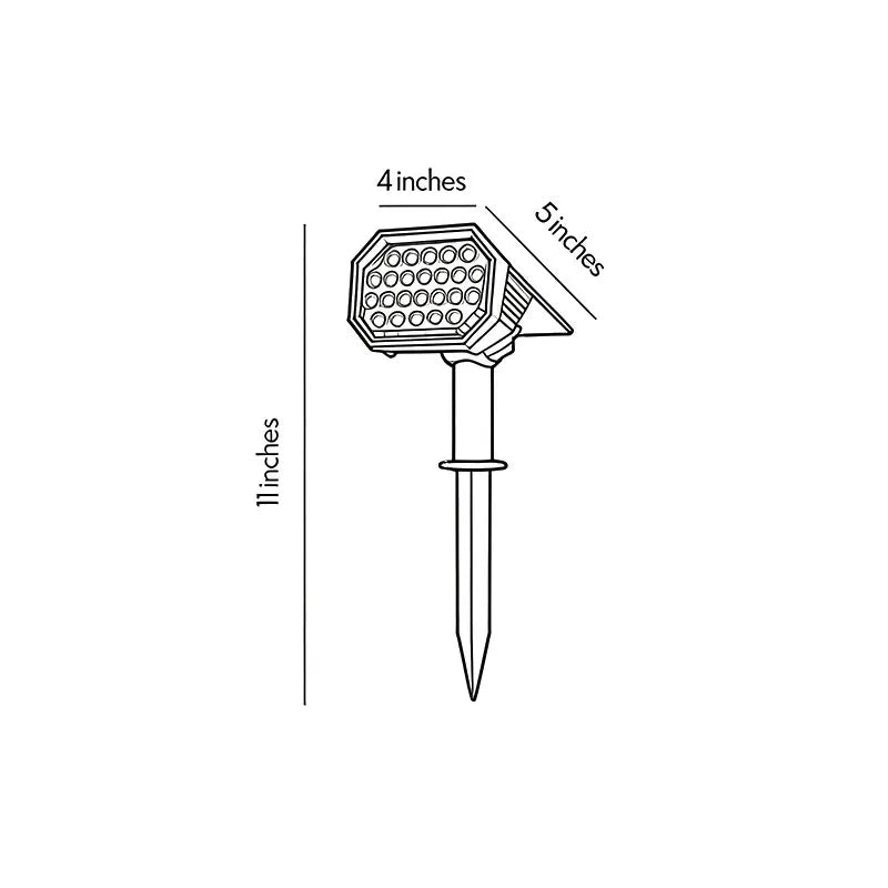 2 ST Trädgårdsstake Solenergibelysning Justerbar Landskapsbelysning