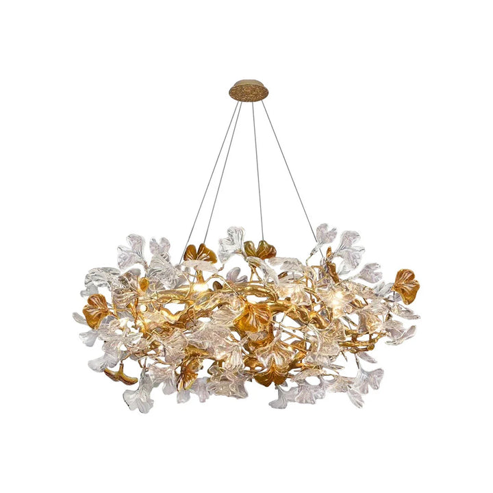 Glasblad Chandelier Modern Mässing och Konst Taklampa