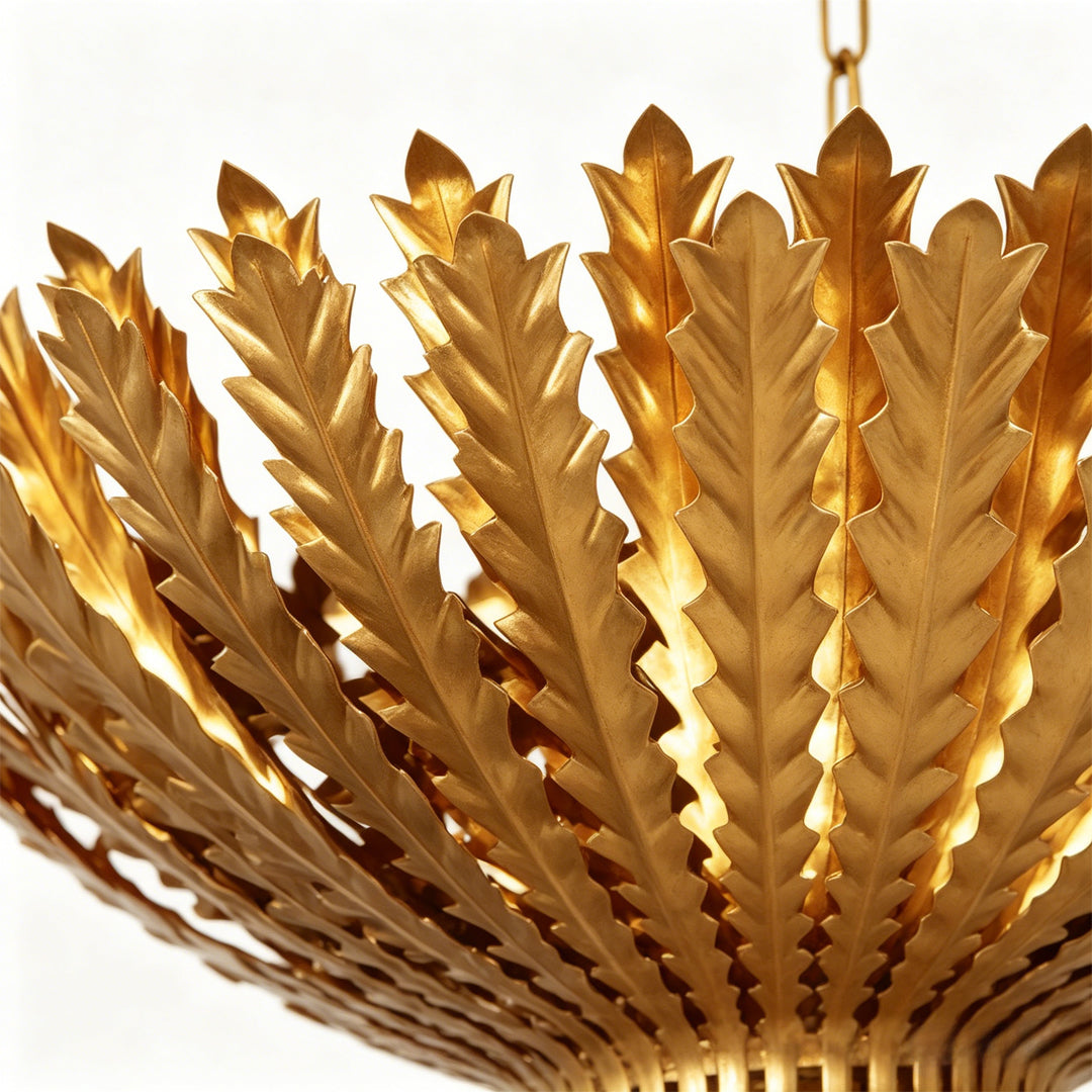 Guld Vintage Kandelaber Amerikansk Guldblad Dekorativ Taklampa
