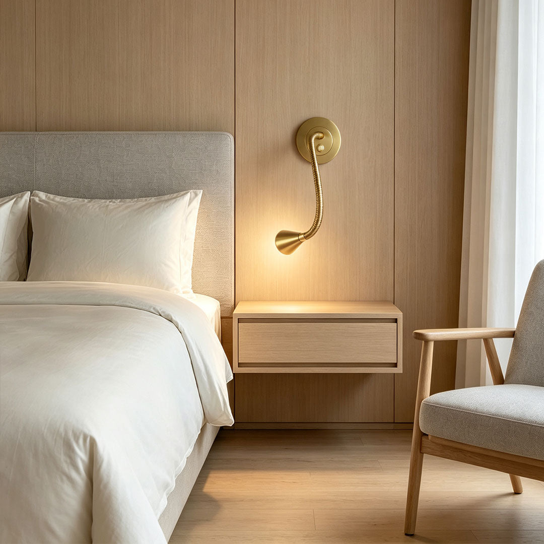 Vägglampa med svängarm LED Rotbar flexibel rörlampa