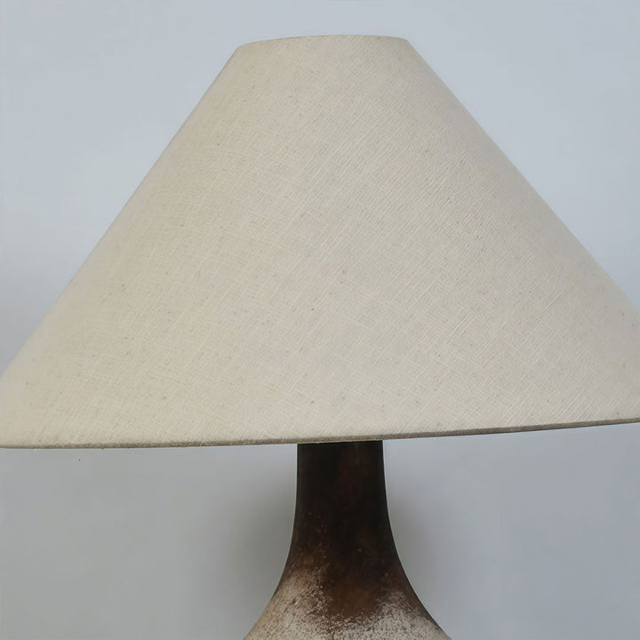 Grå Keramisk Bordslampa Wabi-Sabi Sängbord Accentljus