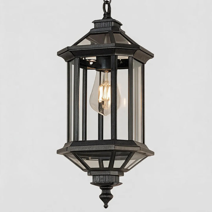 2 PCS Hängande Utomhus Pendellampor Vintage Glas Taklampa
