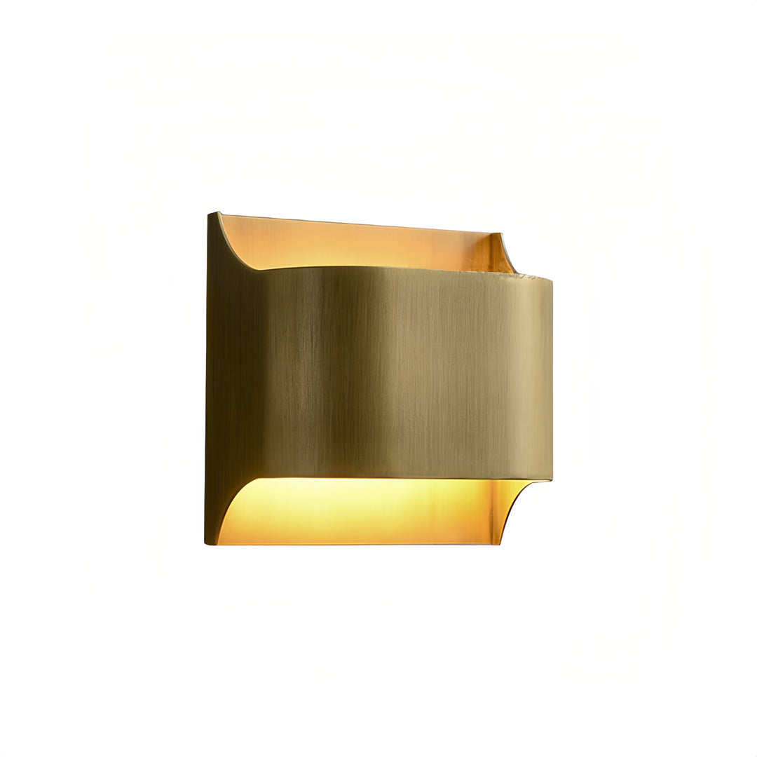 Modern Minimalist Vägglampa i Mässing med Upp- och Nedljus