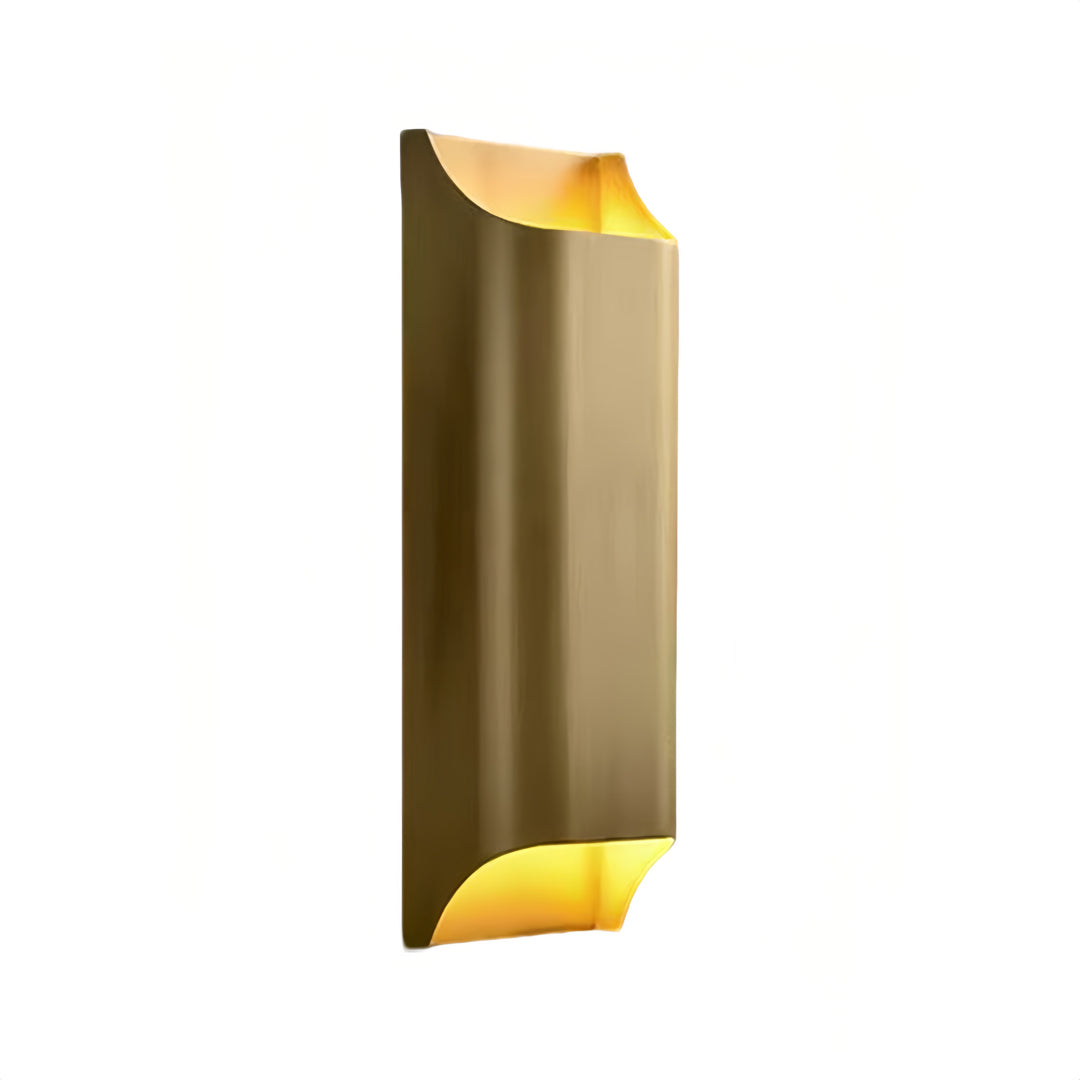 Modern Minimalist Vägglampa i Mässing med Upp- och Nedljus