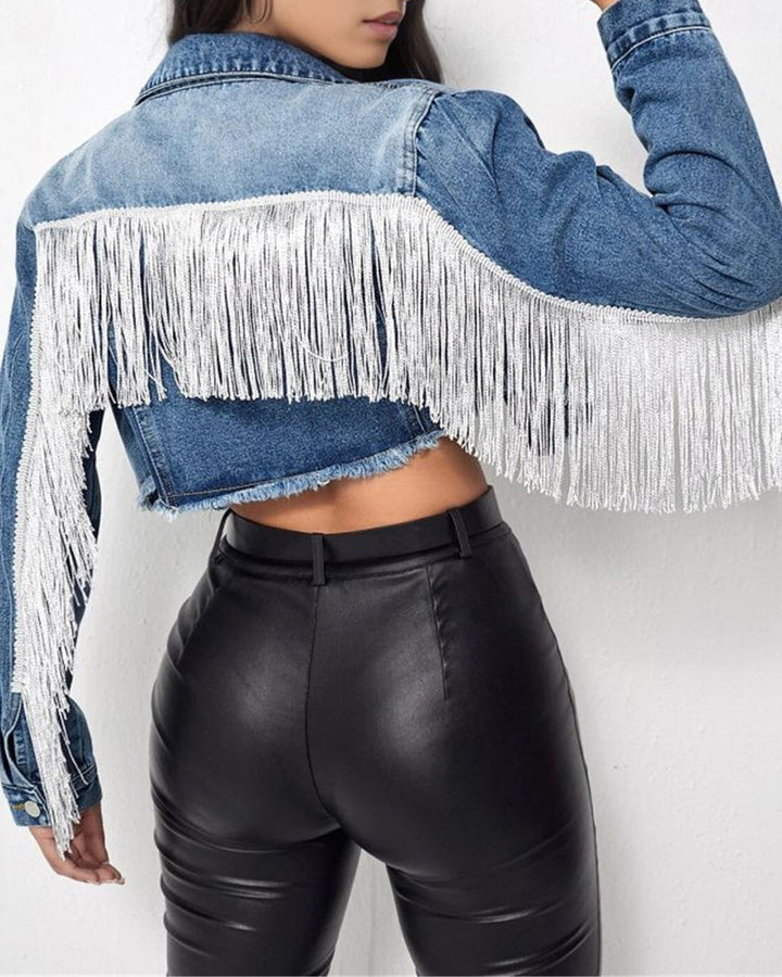 Ripped Denim Jacka