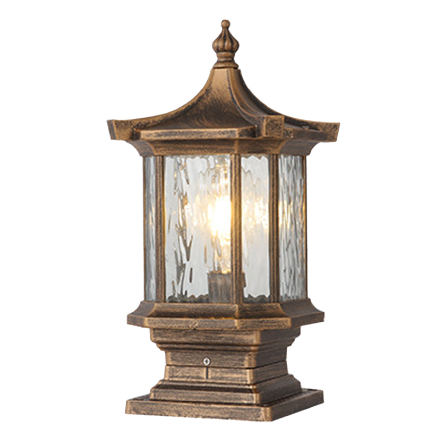 [Open-Box] Lantern Pelarlampor i Europeisk Stil Vintage Utomhus Pier Mount Lampa
