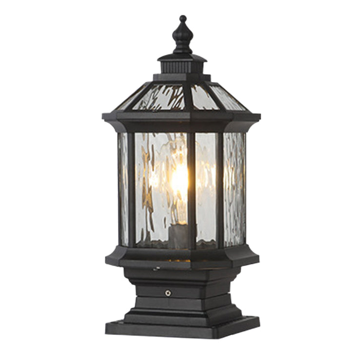 [Open-Box] Lantern Pelarlampor i Europeisk Stil Vintage Utomhus Pier Mount Lampa