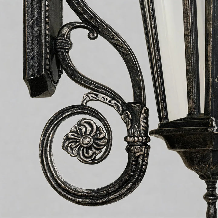 2 ST Lantern Stil Vägglampa Europeisk Glas Utomhusbelysning
