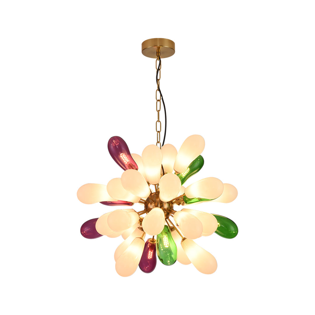 Modern Stor Kandelaber Konstnärlig Färgglad Glas Taklampa