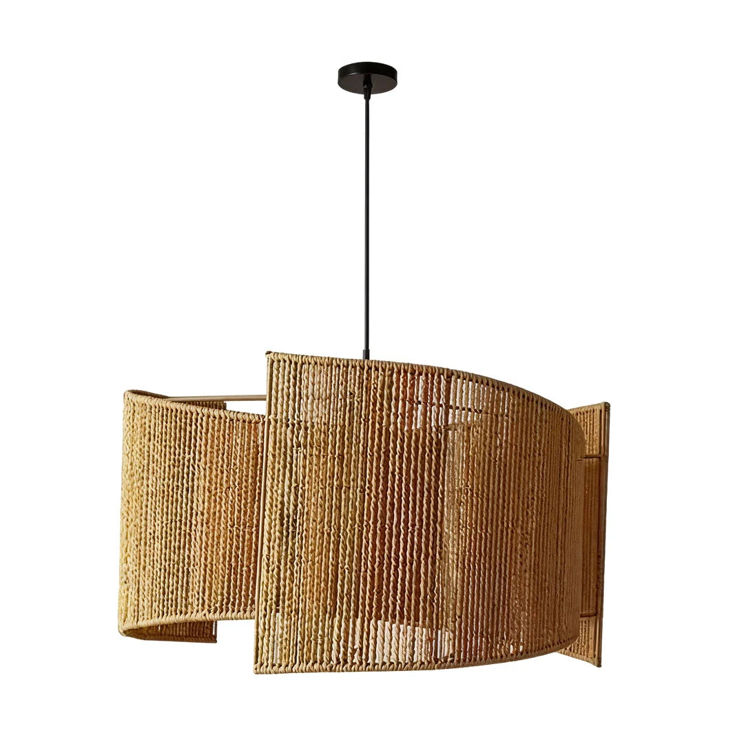 Rattan Vävd Pendellampa Wabi-Sabi Rep Taklampa