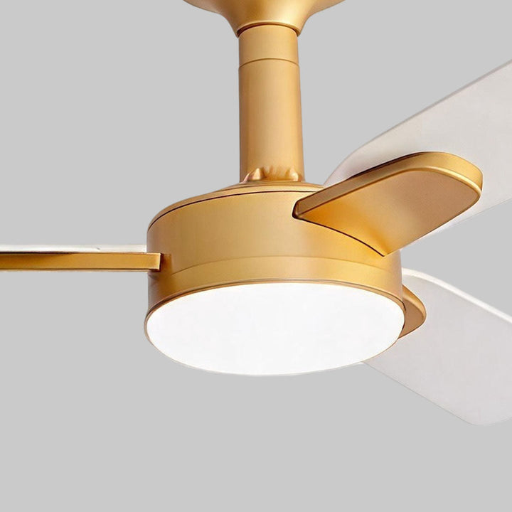 Koppar Takfläkt med Lampa Modern Variabel Hastighet LED Lampa